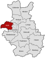 Lage des Kreises Halle im Regierungsbezirk Detmold (1947–1968)
