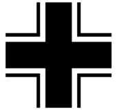 Image of the emblem of the German Armed forces of WWII, the Iron Cross (Balkenkreuz)