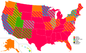 Color-coded map for Senate