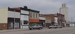 Downtown Rushville: west side of north Main Street, April 2011