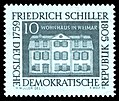 Briefmarke: Schillerhaus Weimar (1959)