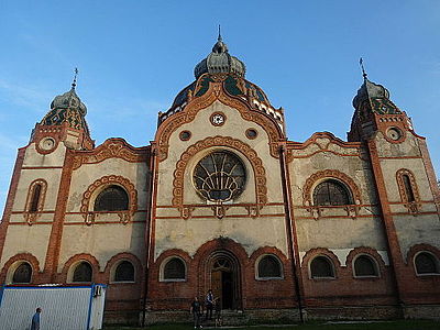 Synagogue before restoration in Subotica, Serbia