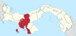 Location of Veraguas Province in Panama