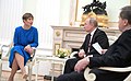Image 1Estonian President Kersti Kaljulaid with Russian President Vladimir Putin in April 2019 (from History of Estonia)