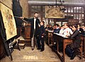 Image 21Albert Bettannier's 1887 painting La Tache noire depicts a child being taught about the "lost" province of Alsace-Lorraine in the aftermath of the Franco-Prussian War – an example of how European schools were often used in order to inoculate Nationalism in their pupils. (from School)