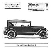 1922 Stevens-Duryea Model E Touring Car