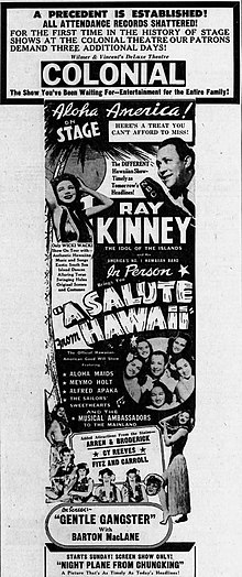 Newspaper advertisement for 1943 show