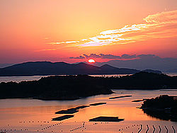 Sunset over Ago Bay, Shima