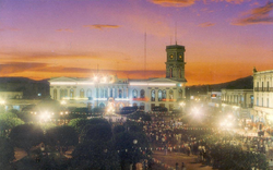 View of the main plaza of Ameca.