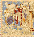 Reproduction of damaged fresco from Kusejr 'amra und Schlösser östlich von Moab, Volume 2, 1907 by Mielich