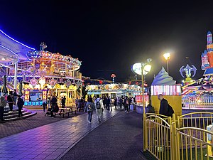 Amusement rides in Xinghai Square