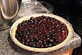 Blueberry pie in a graham cracker crust