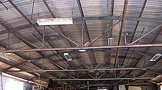 Pre-fabricated steel bow string roof trusses built in 1942 for war department properties in Northern Australia