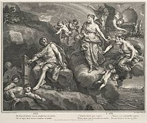 Air (Juno orders Aeolus to release the winds) (Aeneid I) by Charles Dupuis (1718)