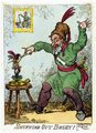 George Cruikshank: Boney wird ausgelöscht. Karikatur aus dem Jahr 1814