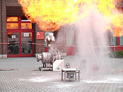 Fireball and superheated gases rise