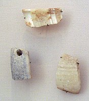 Fragments of alabaster jars, Jarmo circa 7500 BC, before the 7000 BC invention of pottery. Louvre Museum