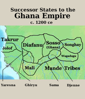 The successor states to the Ghana Empire c. 1200