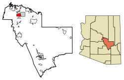 Location of Payson in Gila County, Arizona