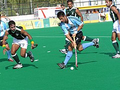 Pakistan playing against Argentina in 2005