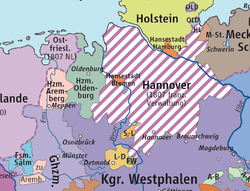 The Duchy of Arenberg in 1807 after the Napoleonic relocation