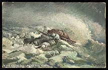 "In the Arctic Sea – An Ice Floe Adrift". Postcard, Albert Operti, early 20th century