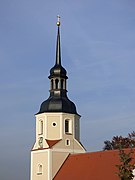 St.-Katha­ri­na (Turm 1708 u. 1718), Elsterwerda, Nieder­lausitz:„Thüringische“ Haube