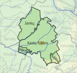 Map of Kazlų Rūda municipality