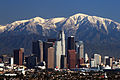 Los Angeles with Pine Mountain to left, Mount San Antonio (aka Baldy) to right