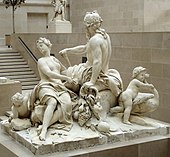 Group sculpture; by Nicolas Coustou; 1701–1712; marble; height: 2.44 m