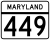 Maryland Route 449 marker