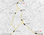 Map of Manchester City Centre Metrolink stops