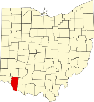 Map of Ohio highlighting Clermont County