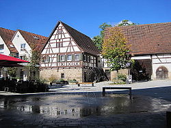 Fountain in the town center