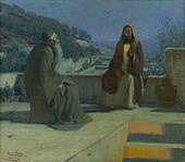 Jesus and Nicodemus, 1899. Displayed at Paris Salon and Pennsylvania Academy of Fine Arts, where won a Walter Lippincott Prize.