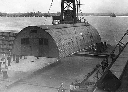 Quonset hut en route to Japan (1945)