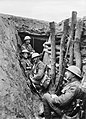 British soldiers in a trench