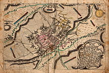 map of Schweidnitz in 1758