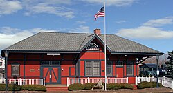 Restored train depot in Liverpool Township, Ohio