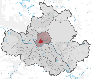 Lage des statistischen Stadtteils Äußere Neustadt in Dresden