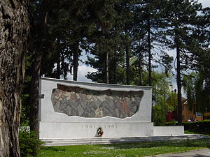 Monument to the Revolution by Đorđe Andrejević-Kun in Ivanjica, 1957