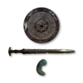 Imperial Regalia (reconstruction): sword, mirror, and magatama