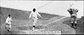 Washington's Bucky Harris scores his home run in the fourth inning of Game 7 (October 10, 1924)