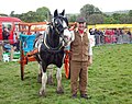 Image 23Mr Pack dressed in traditional Yorkshire attire takes his horse, Danny, for a turn of the field in front of the crowd at Otley Show. (from Culture of Yorkshire)