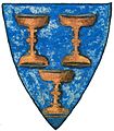 Coat of arms of the kings of Galicia (Segar's Roll). 13th century.