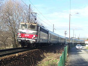 Die BB 25239 verlässt Aix-les-Bains in Richtung Chambéry (13. Februar 2007).