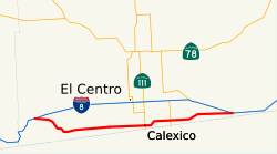Karte der California State Route 98