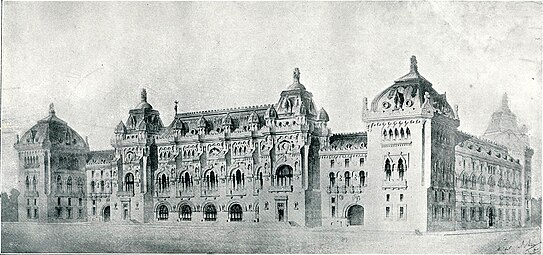 Design for the Bucharest city hall (1900)