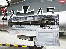 F-104G with open weapons bay showing M61 cannon