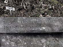 Grab von Fritz Haber (1868–1934), Chemiker, Nobelpreisträger und Clara Haber, geb. Immerwahr (1870–1915), Chemikerin, 47°33'56.2"N 7°38'51.5"E, 47.565603, 7.647634, auf dem Friedhof Hörnli, Riehen, Basel-Stadt